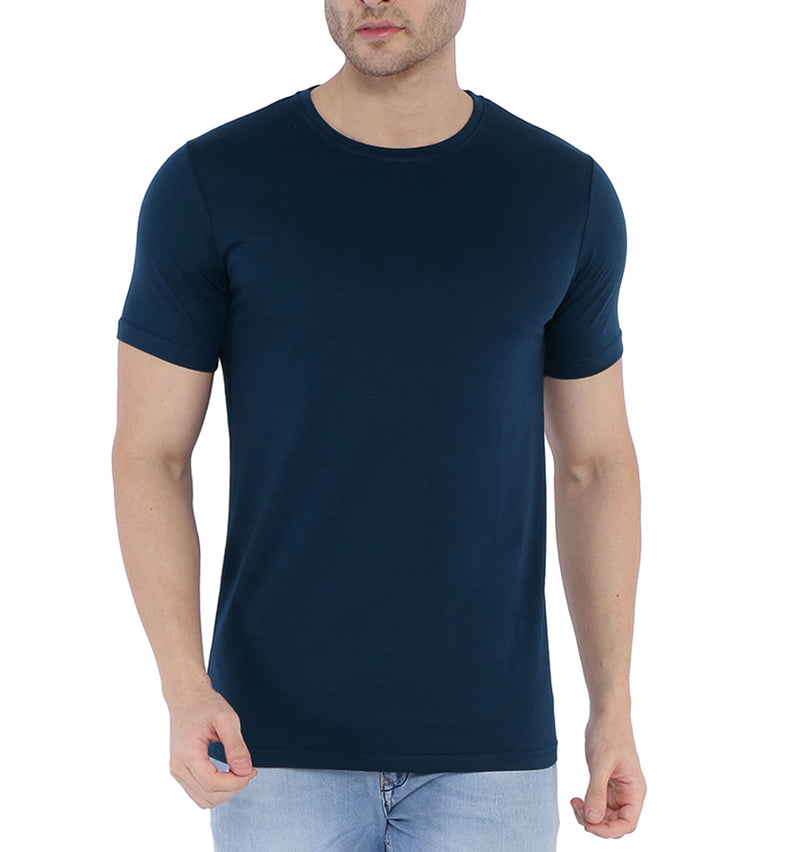 Prussian Blue Plain T-shirt - Buy Online – Ignis Drago India