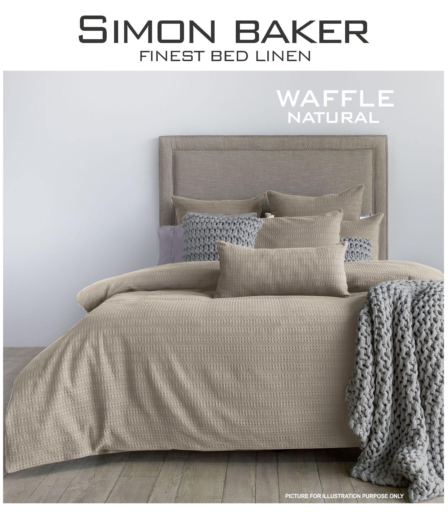 Simon Baker | Waffle Weave Cotton Duvet Cover Set Natural (Various Sizes)
