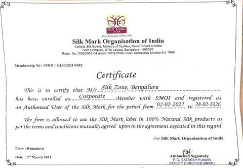 Silk Mark certificate 
