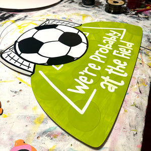 Soccer Door Hanger - A Workz