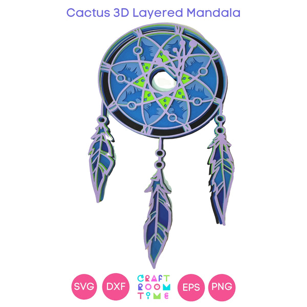 Download Dream Catcher 3d Layered Mandala Svg Dxf Eps Png Craft Room Time