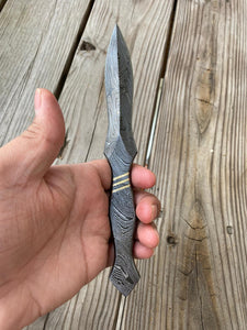 Customs Hand forged Damascus steel Dagger Hunting knife blank blade full tang-AJ-025