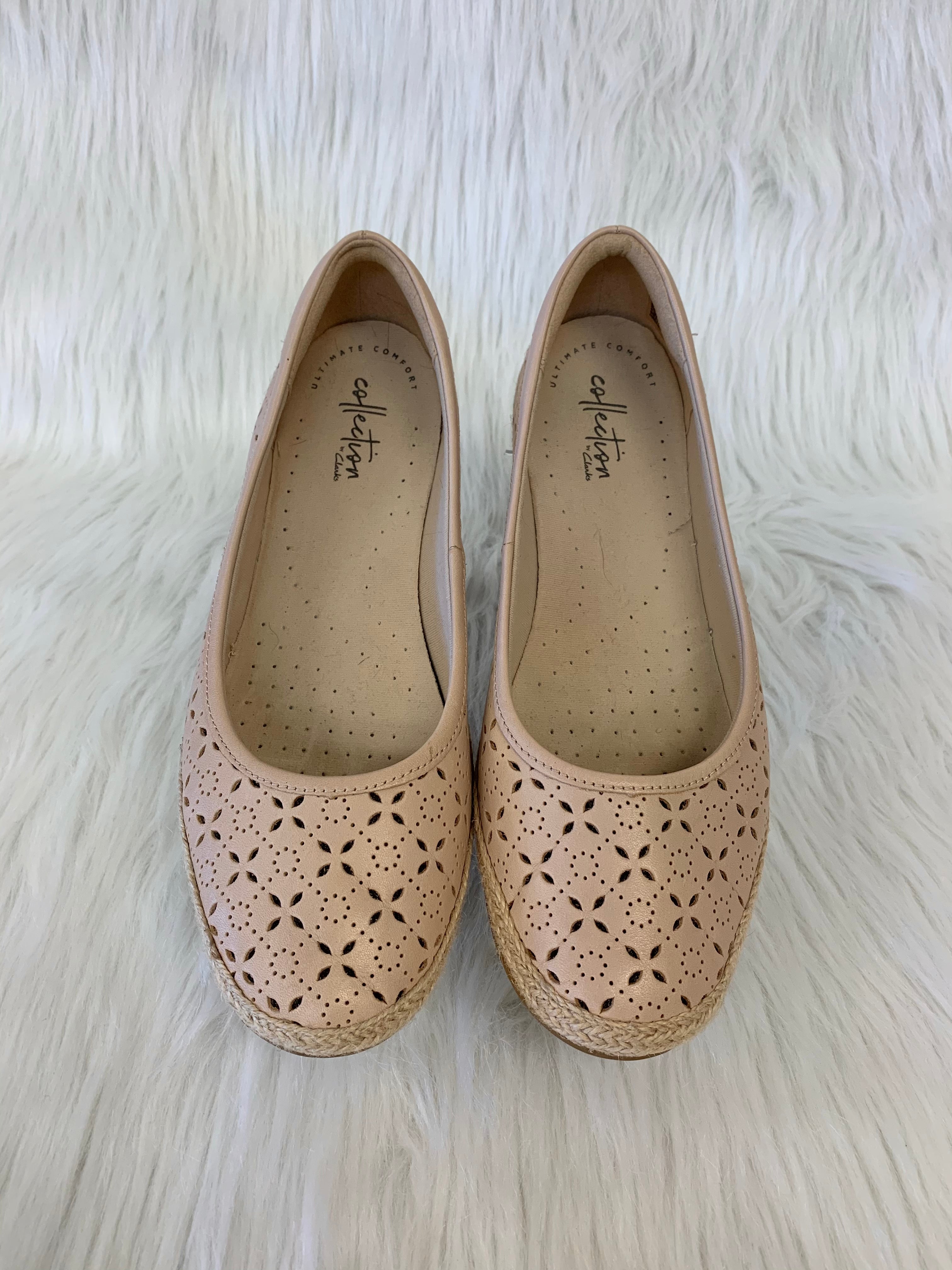 clarks pink flats