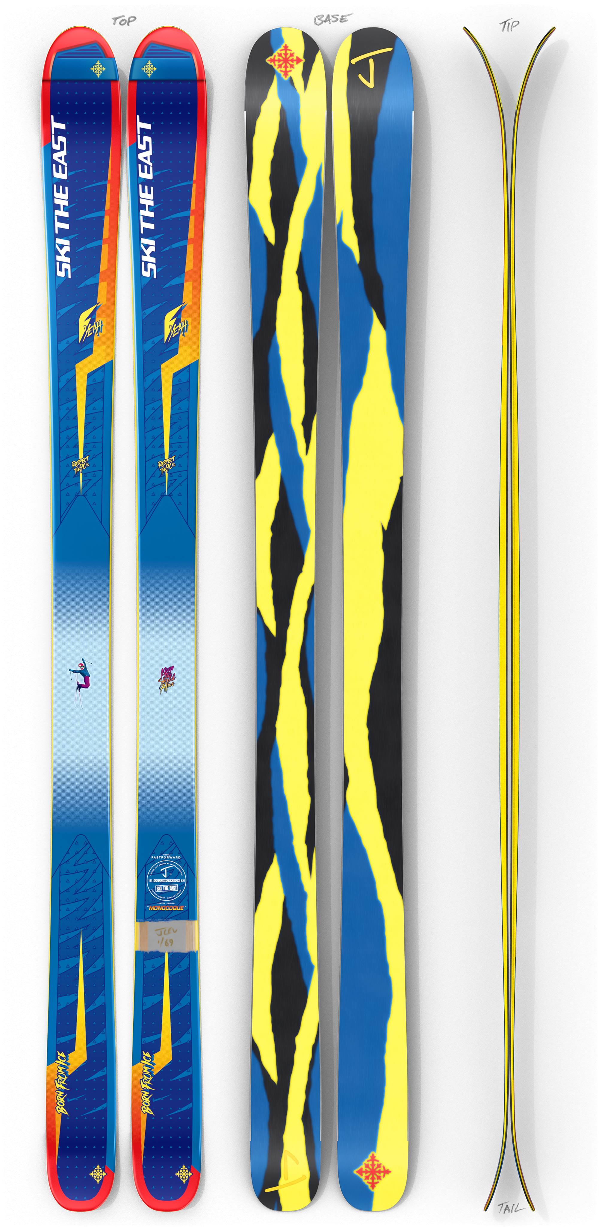 Team Skibladezzz FRANKFOOTER II · J skis • Limited Edition skis designed  by Jason Levinthal