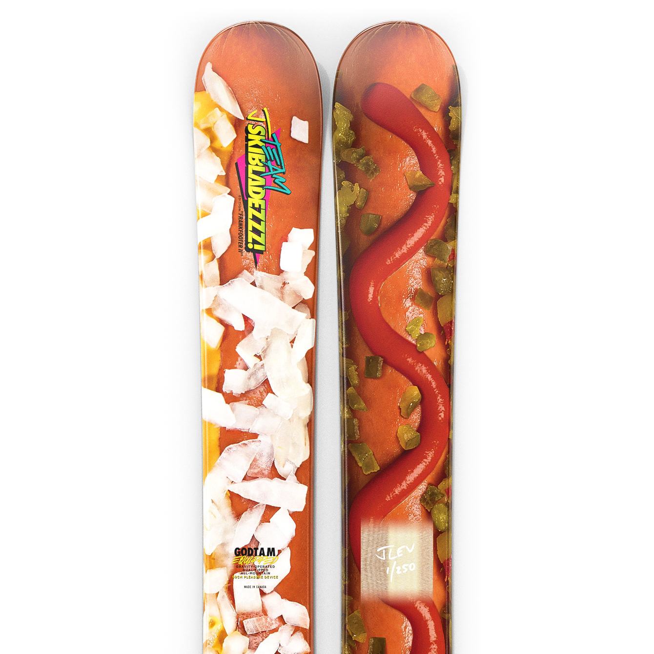 Team Skibladezzz FRANKFOOTER · J skis • Limited Edition skis designed by  Jason Levinthal