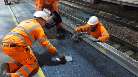 PermaFyx L272 being applied on a station platform