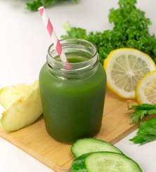 healthy green vegetable juice