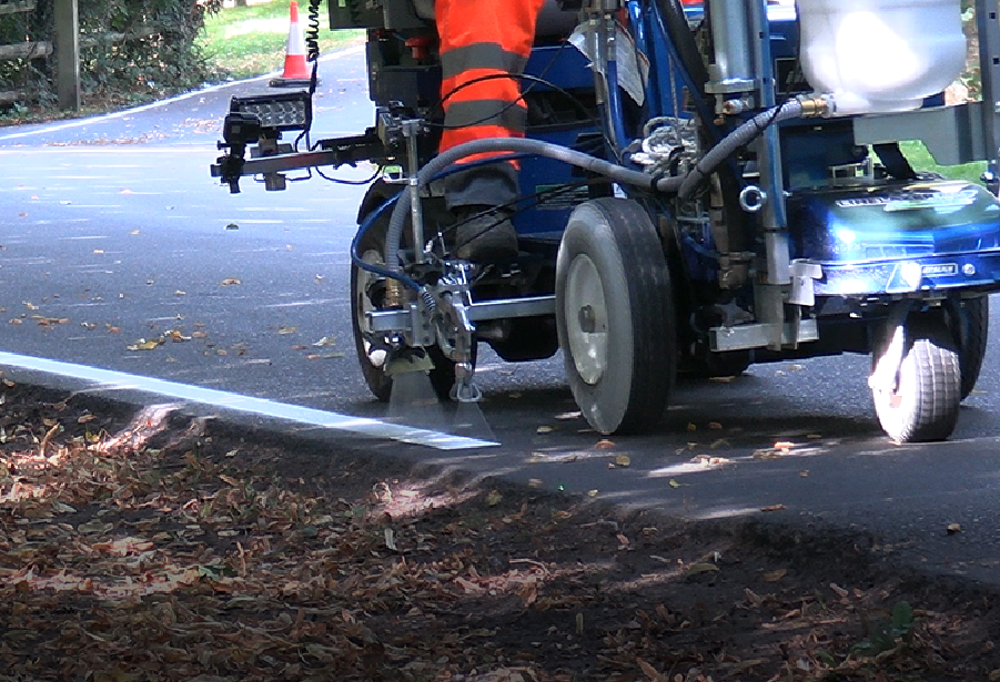 MMA being sprayed by the ES Roadliner