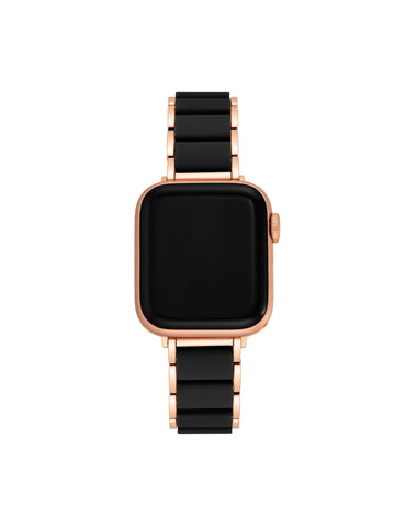 Rubberized Black and Rose Gold Band for Apple Watch