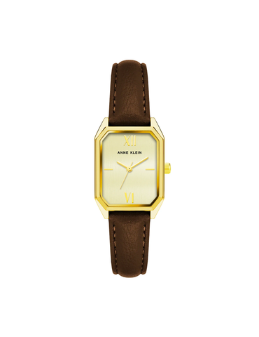 The Octagonal Shaped Leather Strap Watch from Anne Klein