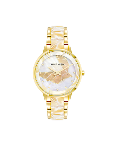 Patterned Mother of Pearl Dial Watch