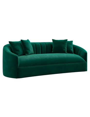 The Padua Green 89" Velvet Sofa from Anne Klein