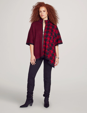 Pattern Zip Front Cape