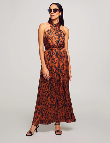 Twist Neck Halter Maxi