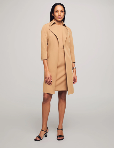 The Anne Klein Wide Collar Kissing Coat