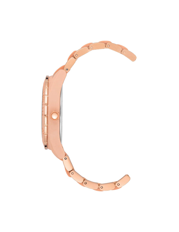 Considered Solar Recycled Ocean Plastic Bracelet Watch Pink/Rose-Gold ...