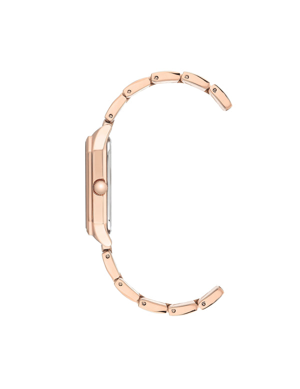 Octagonal Shaped Metal Bracelet Watch Rose Gold | Anne Klein