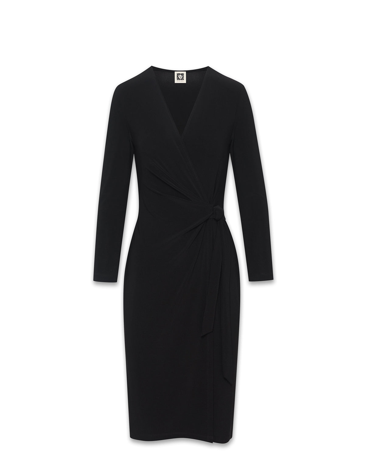 Anne Klein Black Faux Wrap Dress