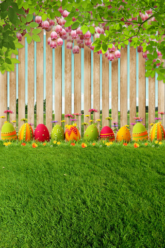 Easter Eggs Green Grass Sunshine Spring Backdrop for Photography LV-17 –  Dbackdrop