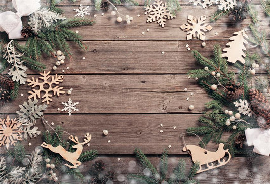 Christmas Wooden Tree Decor Digital Backdrops – Kimla Designs Photography