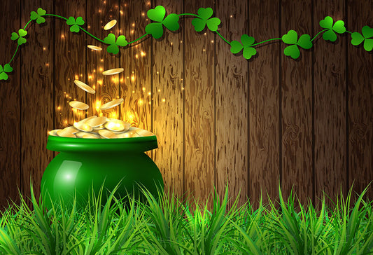 St. Patrick's Day Green Bear Hat Money Photography Backdrop LV-1330 –  Dbackdrop