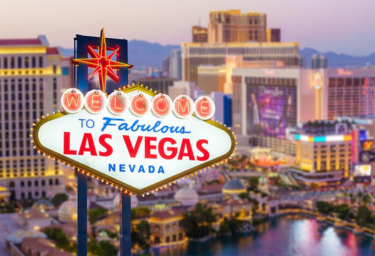Las Vegas Welcome To Fabulous Casino City Night Scenery Photo Backdrop –  Dbackdrop