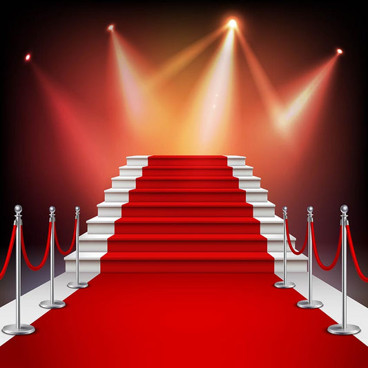 Red Carpet Hollywood Party Decoration Photography Backdrops LV-288