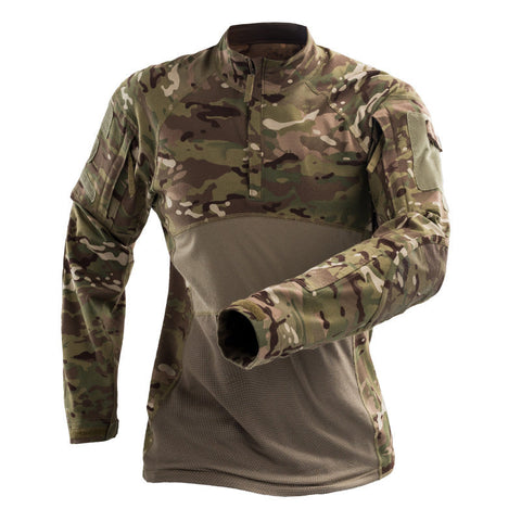 Best Combat Shirt - Scorpion OCP 1/4 Zip Military Combat Shirt Men's Tactical Army Assault Camo Shirt