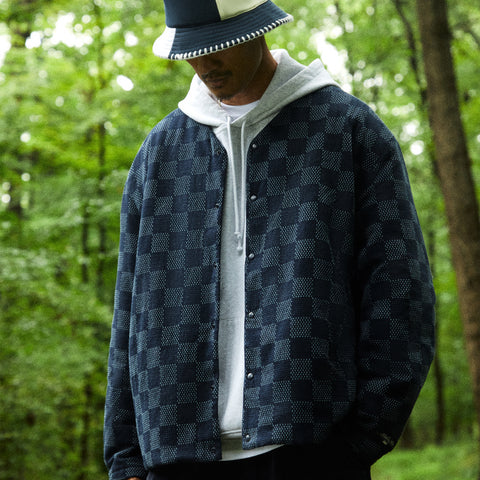 Louis Vuitton Reversible Pinstripe Nylon Hooded Jacket White. Size 36