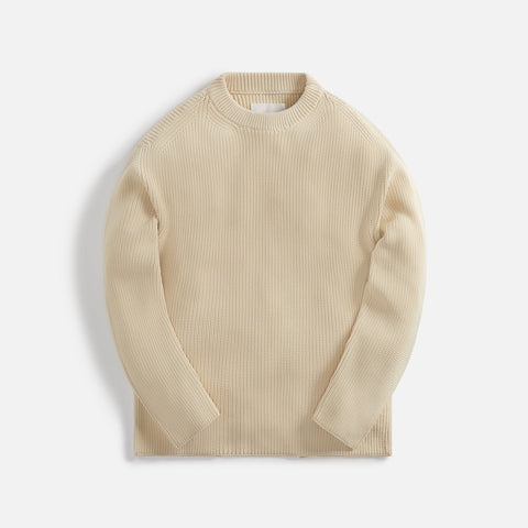 Fear Of God Off-white Wool Knit Hoodie In 107 Cream | ModeSens