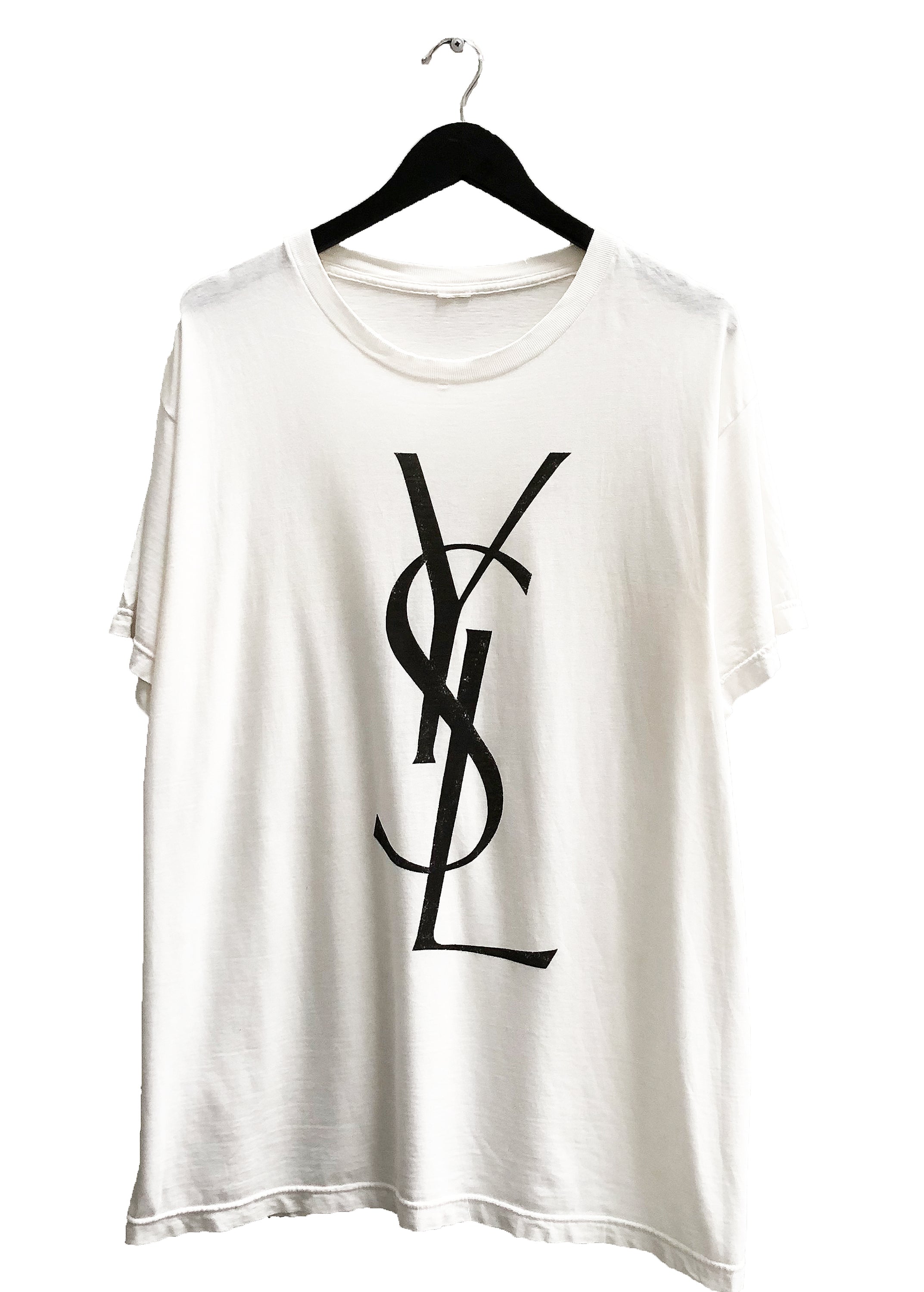 white ysl tee