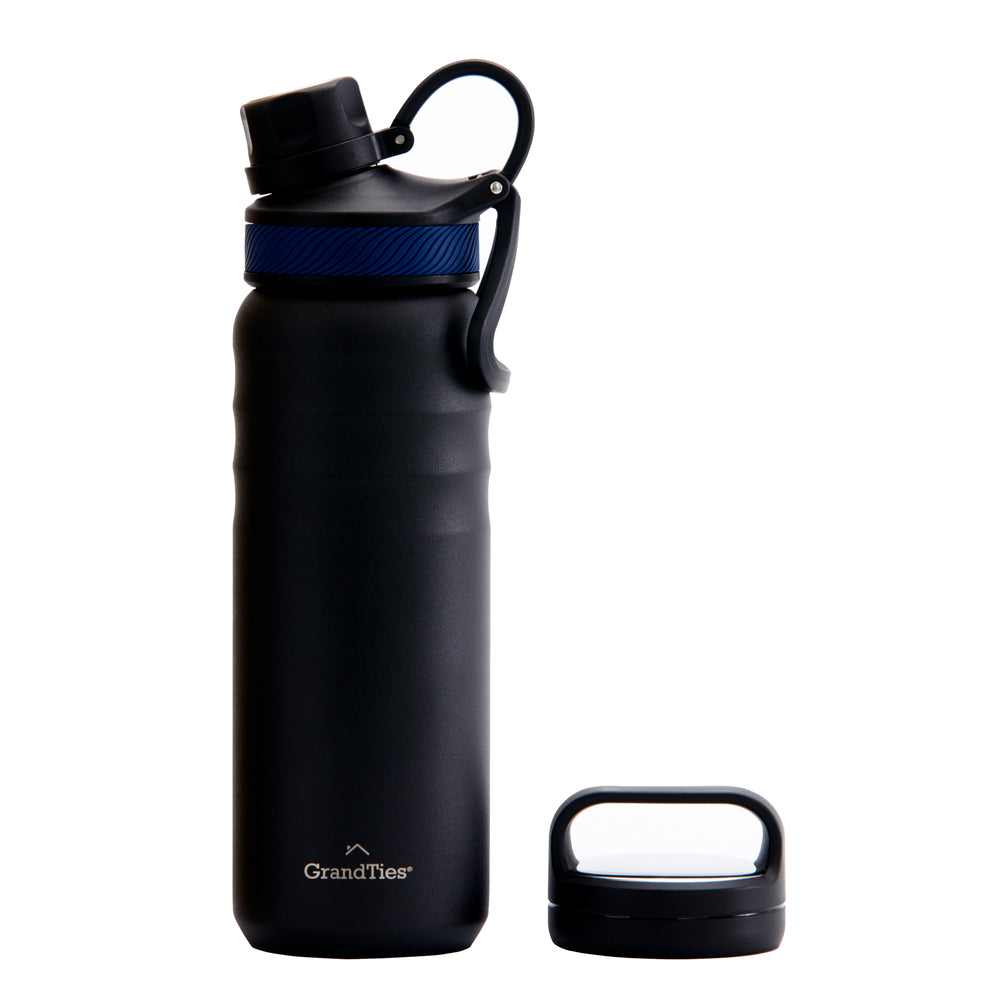 GrandTies | 32oz Insulated Bottle with Two Lids – Ivory White