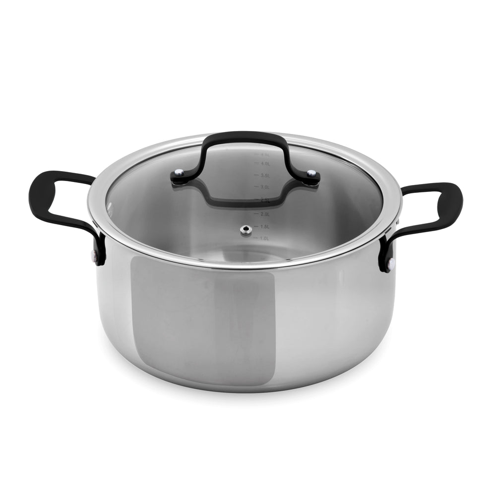 SLOTTET Tri-Ply Whole-Clad Stainless Steel Sauce Pan with Steamer