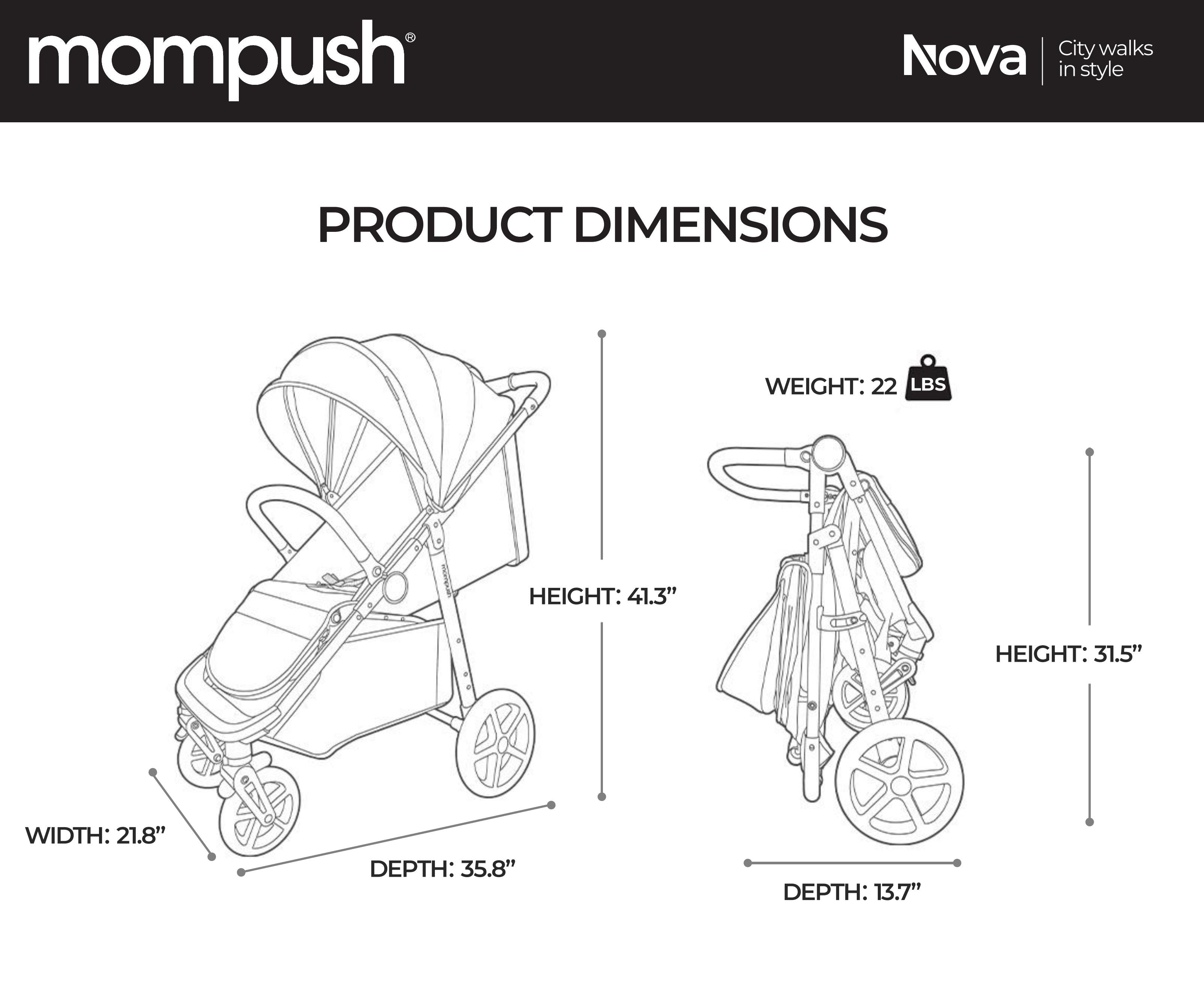 Mompush Nova Stroller Dimensions