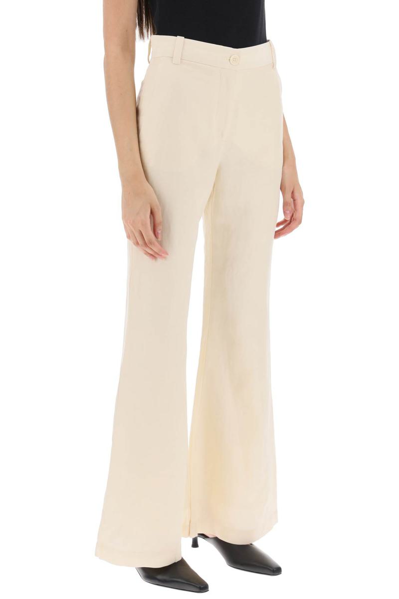 Shop By Malene Birger Carass Linen Blend Pants In Bianco