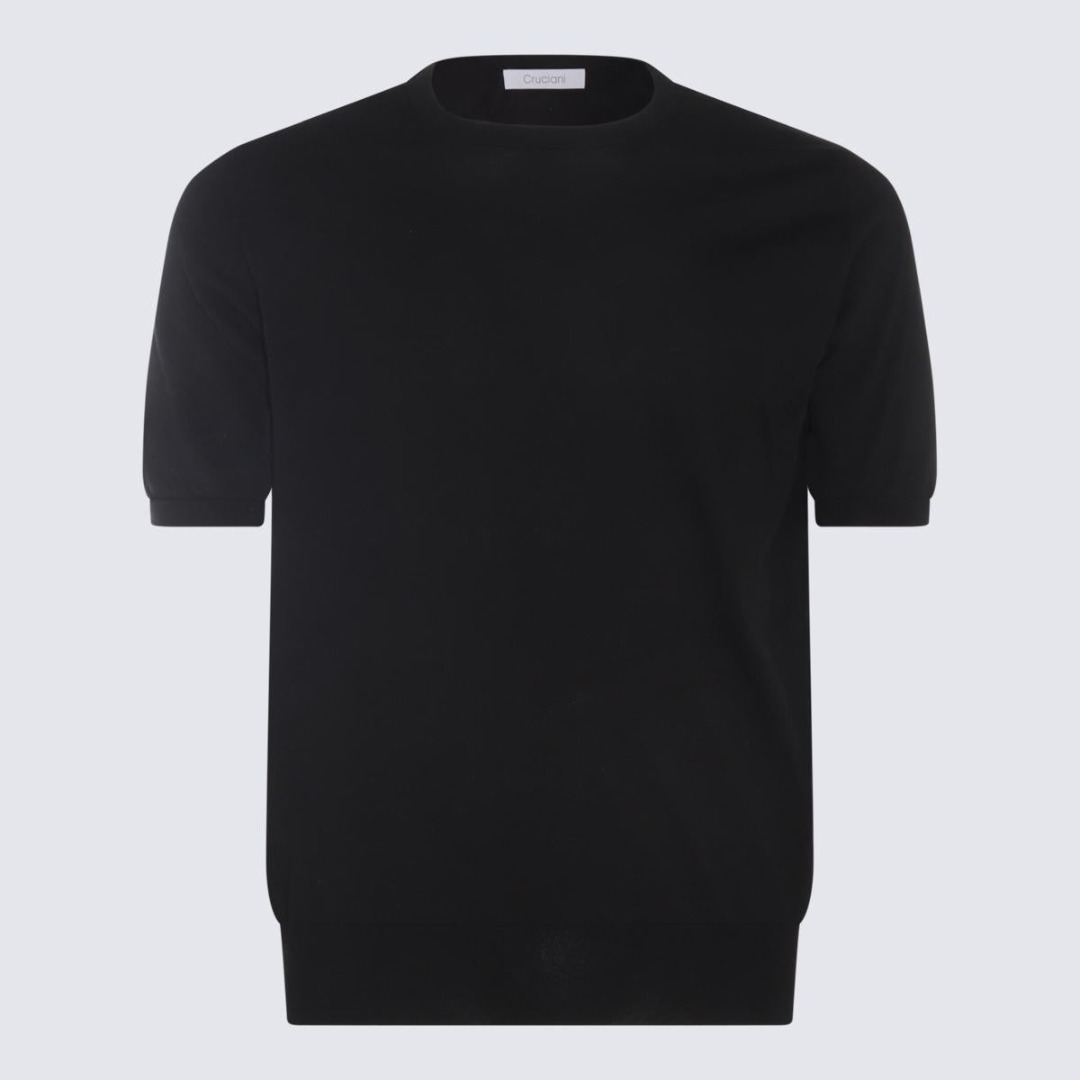 Shop Cruciani Black Cotton T-shirt