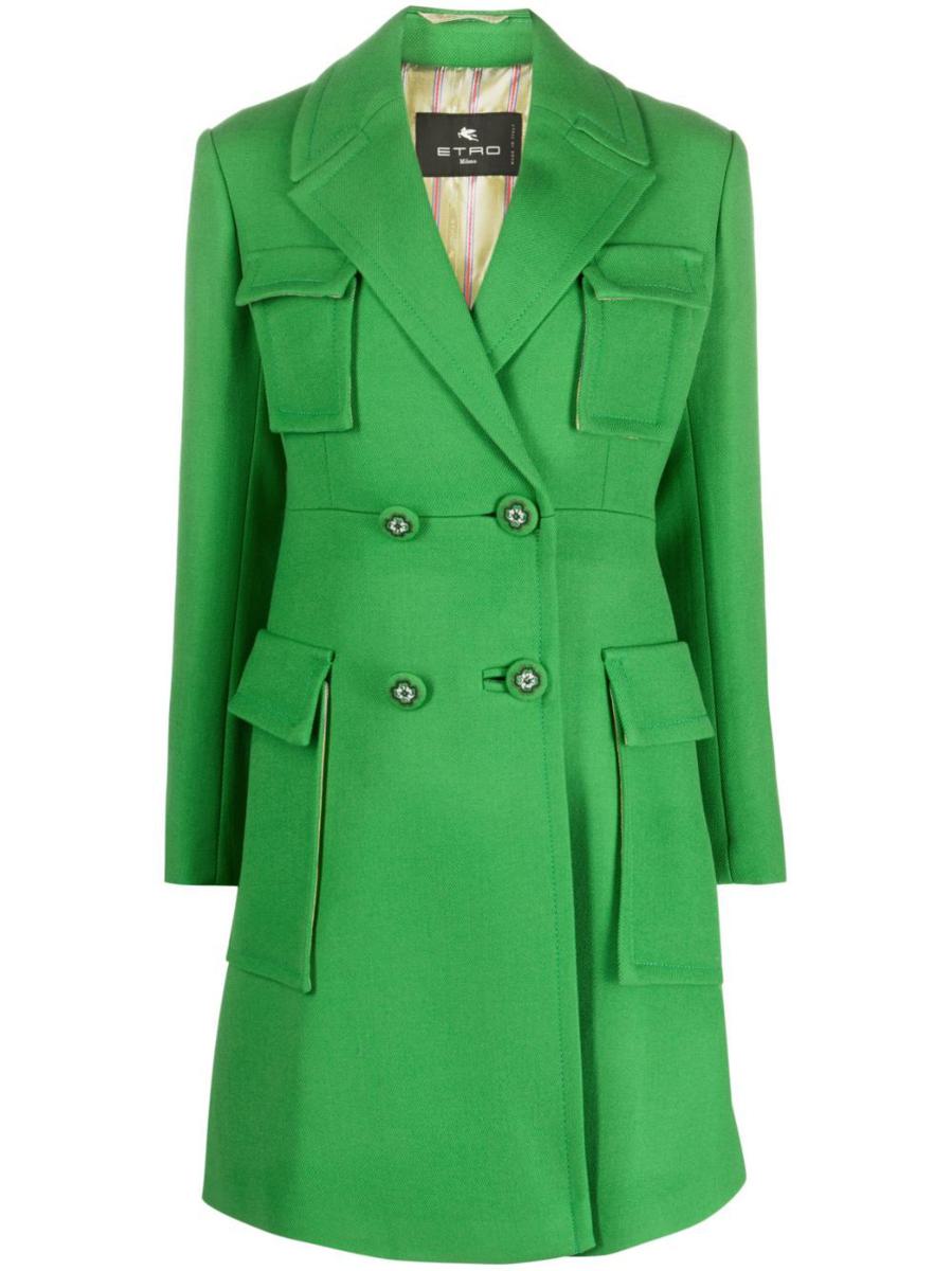 Shop Etro Outerwear In Green