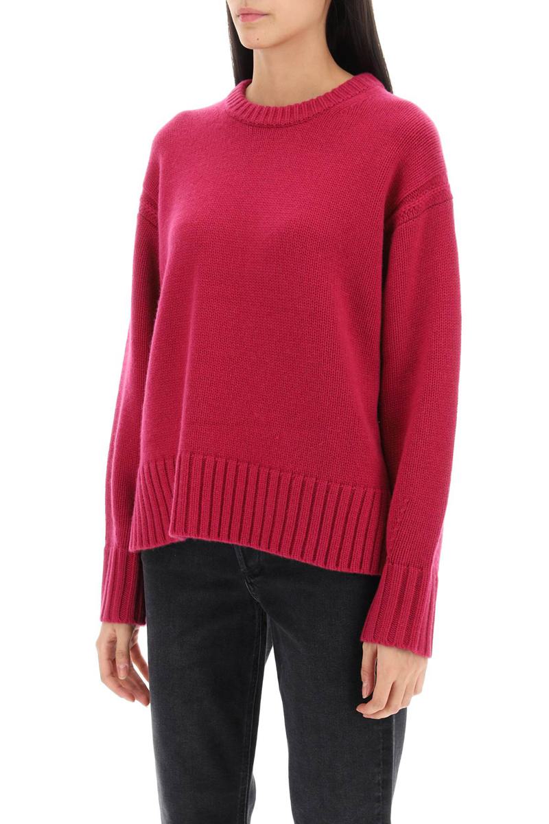 Shop Guest In Residence Crew-neck Sweater In Cashmere In Fuxia