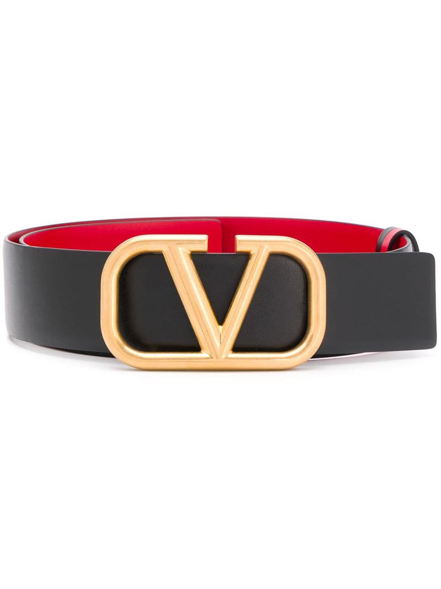 Valentino Garavani Belt Buckle Logo V Accessories In Brown