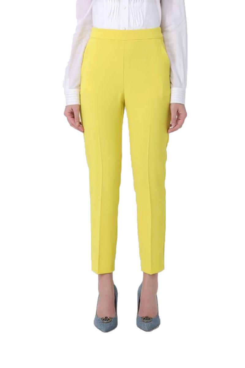 Shop Pinko Trousers In Yellow
