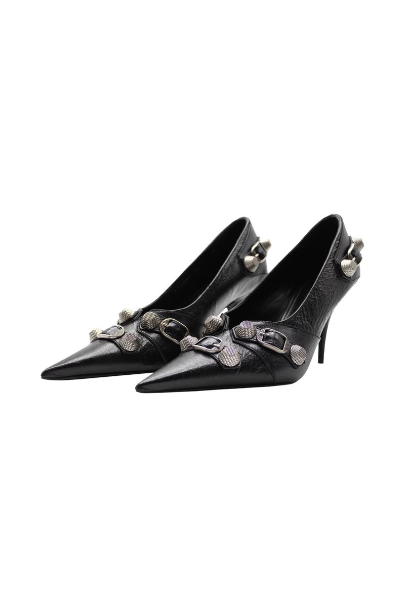 Shop Balenciaga Cagole 90mm Pump Shoes In Black