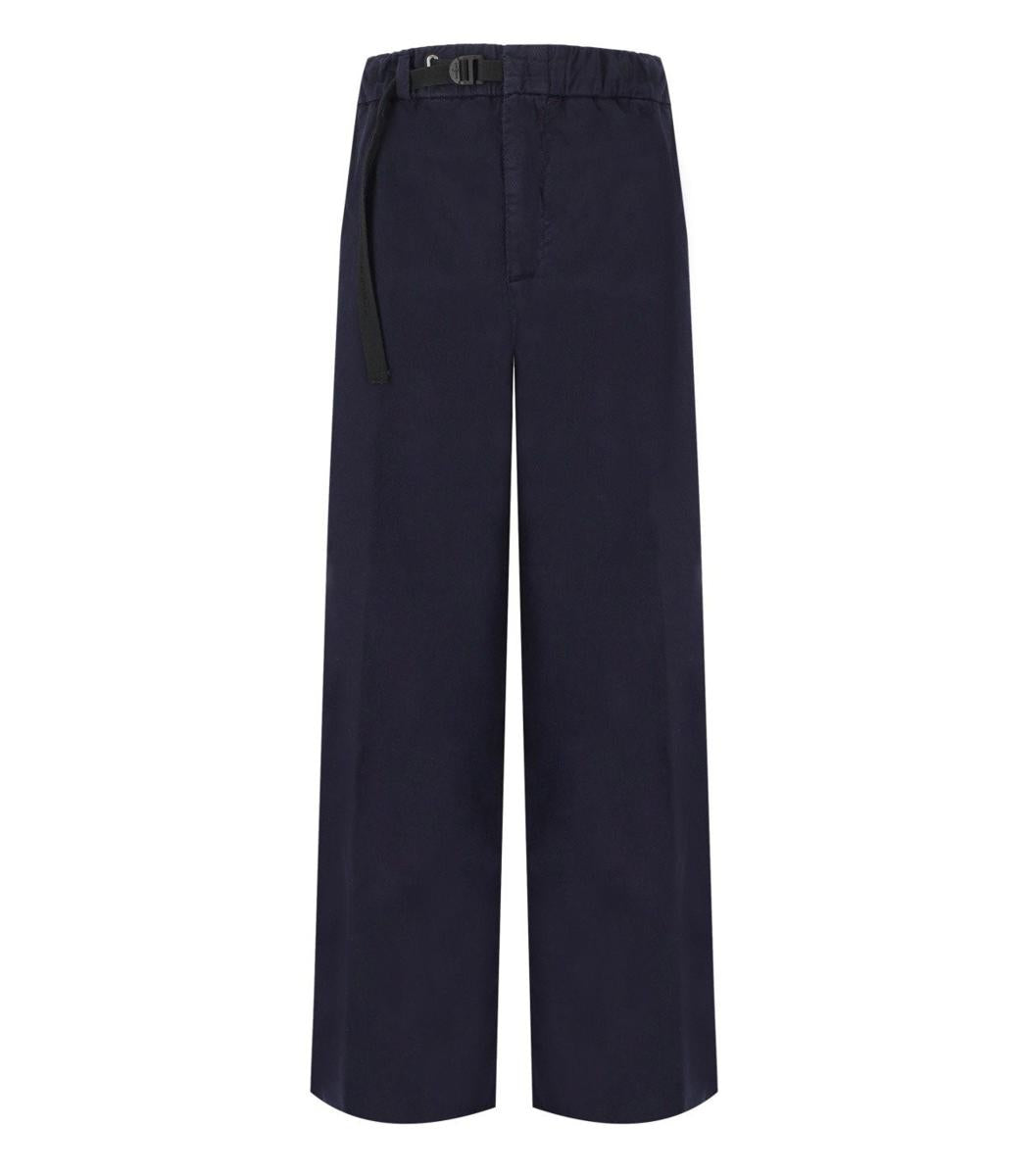 Shop White Sand Carol Blue Ribbed Trousers