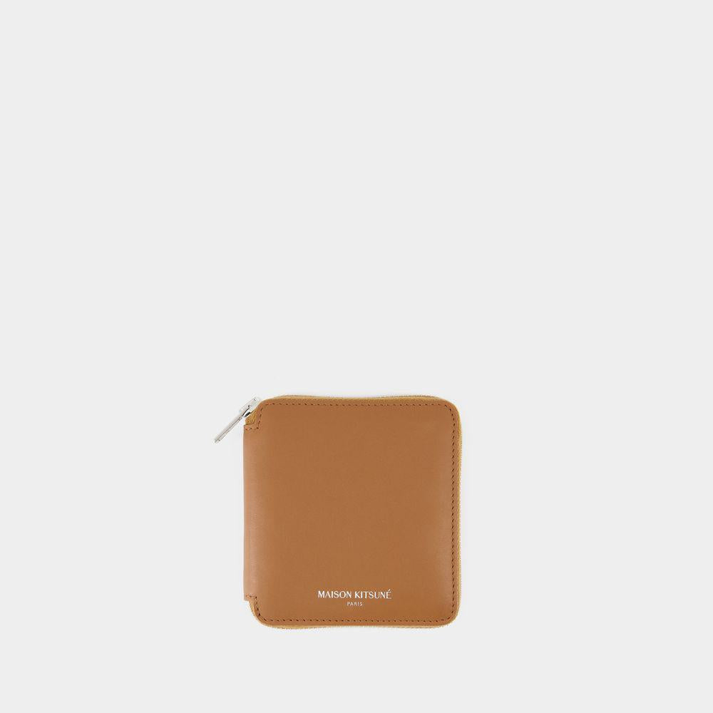 Maison Kitsuné Small Leather Goods In Gold