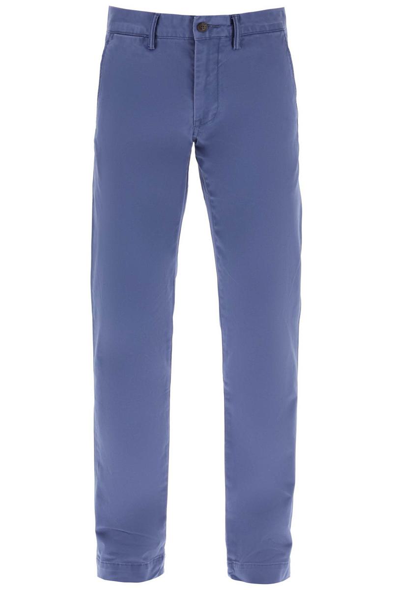 Shop Polo Ralph Lauren Chino Pants In Cotton In Celeste