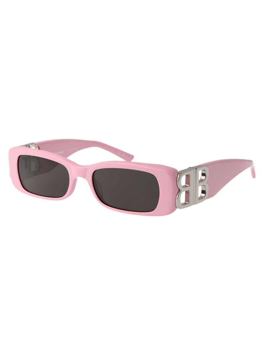Shop Balenciaga Sunglasses In 012 Pink Silver Grey