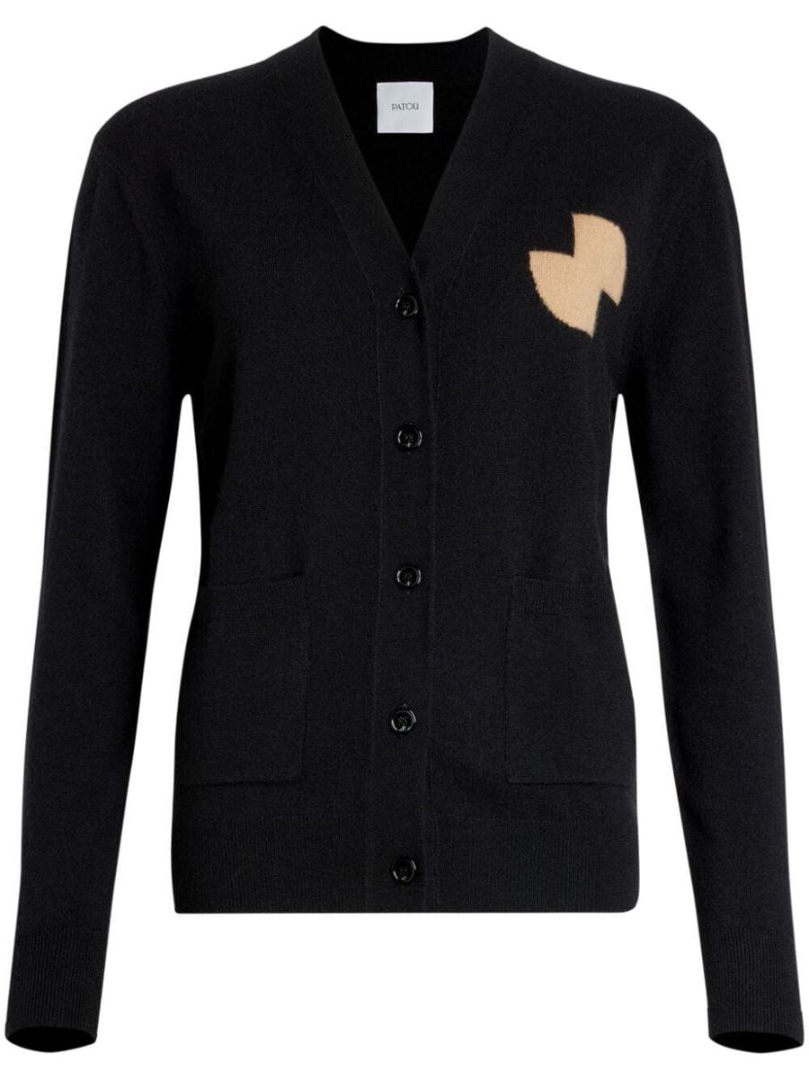 Shop Patou Jp Wool And Cashmere Cardigan Clothing In Black