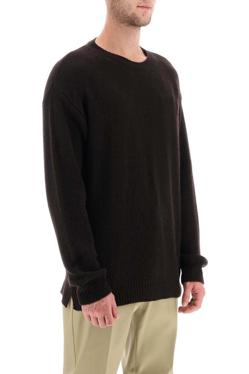 Shop Valentino Cashmere Sweater With Stud In Marrone