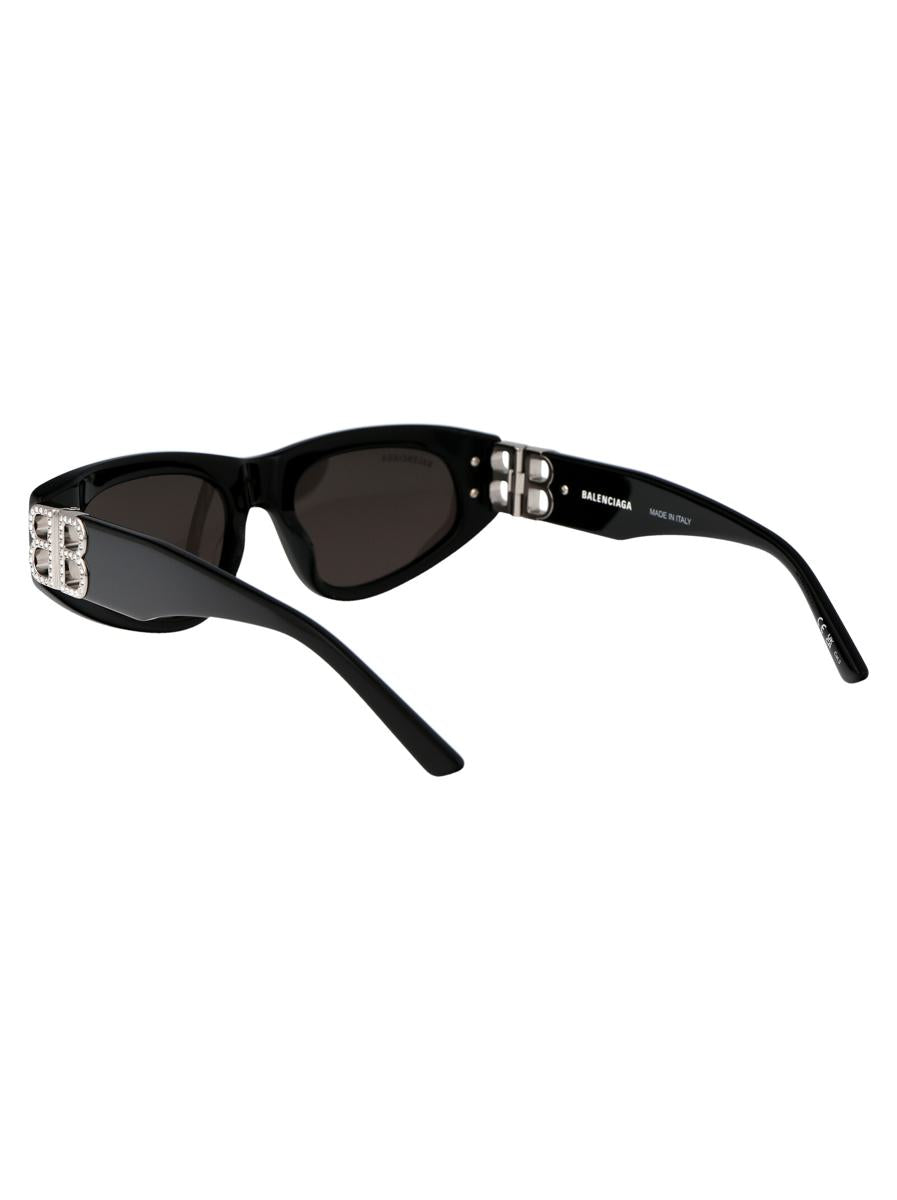 Shop Balenciaga Sunglasses In 018 Black Silver Grey