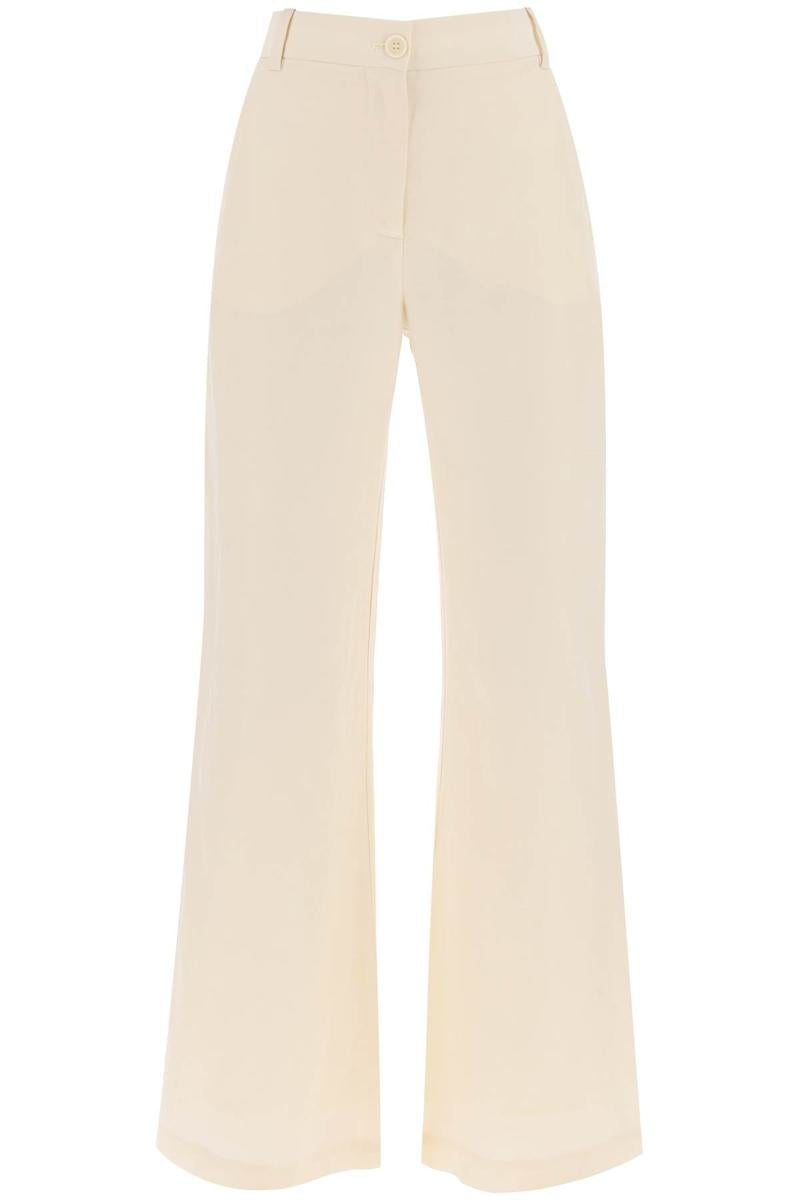 Shop By Malene Birger Carass Linen Blend Pants In Bianco