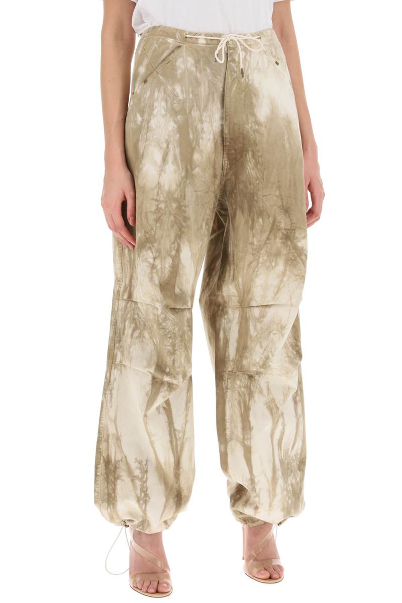 Shop Darkpark Daisy Tie-dye Baggy Pants In Verde